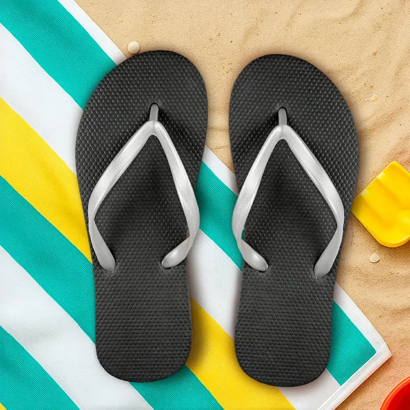 Sandalias, Para Dama, Color Negro Y Plata 1