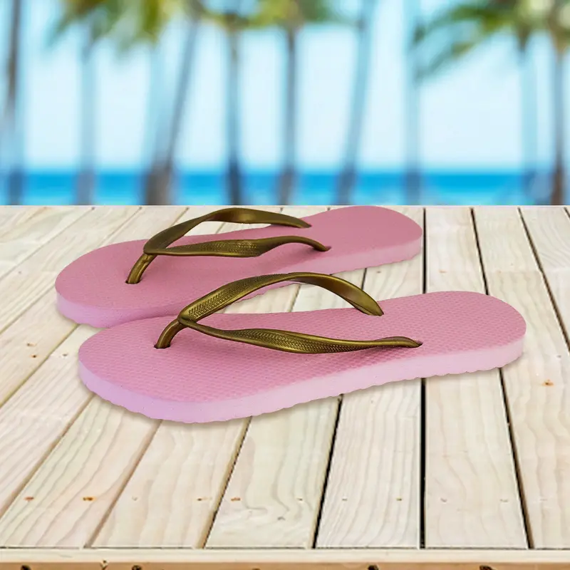 Sandalias Para Dama, Color Rosa Con Café 1