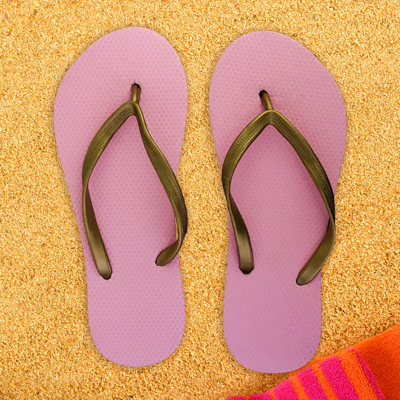 Sandalias Para Dama, Color Rosa Con Café 2