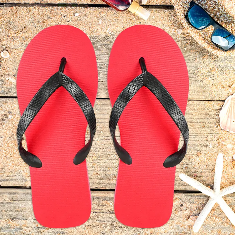 Sandalias Para Hombre, Talla 26, Color Rojo 2