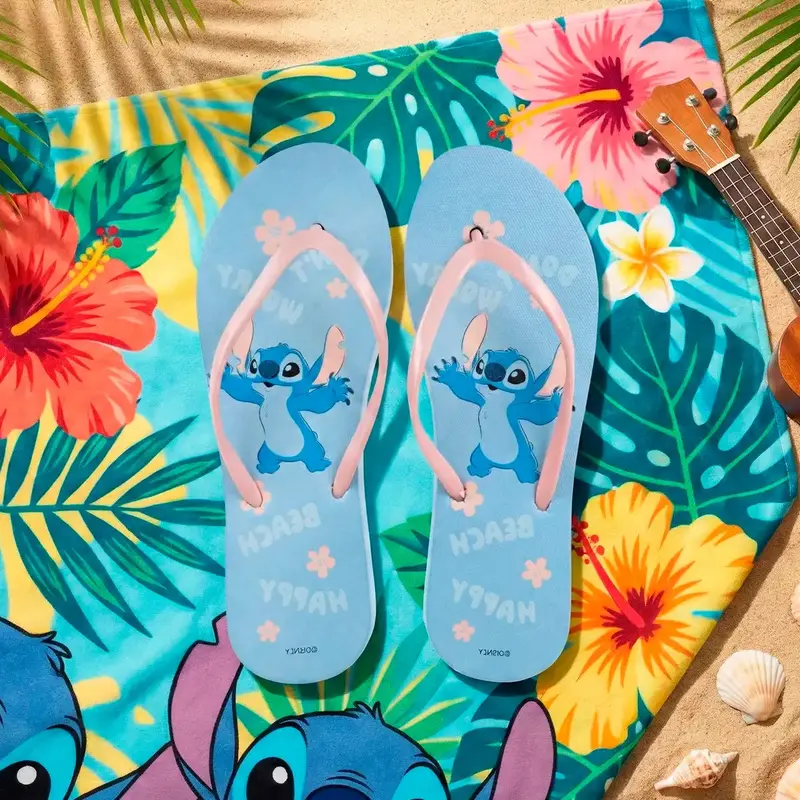 Sandalias, Stitch, Color Azul Y Rosa 1