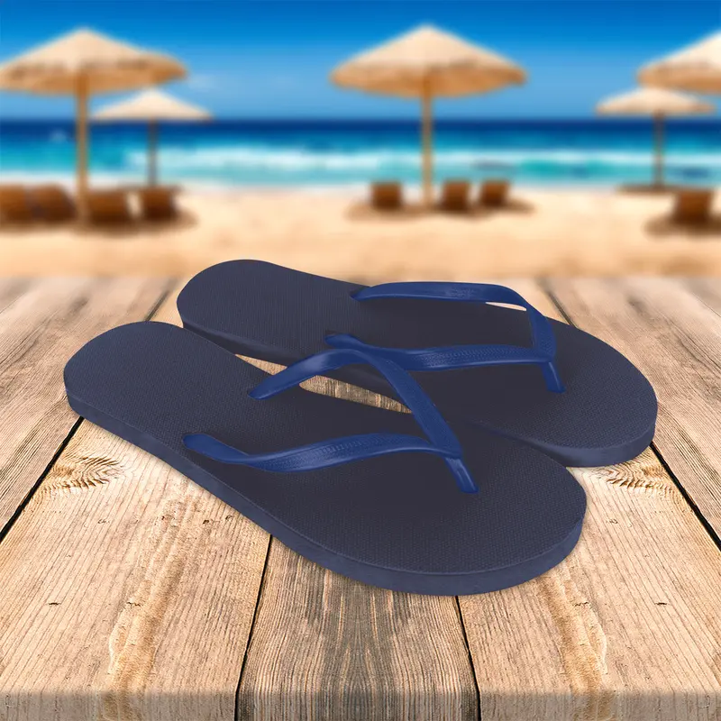 Sandalias, Talla 23, Color Negro Y Azul 1