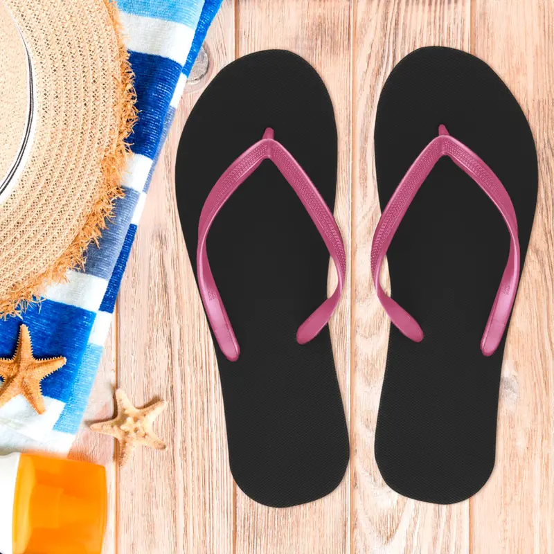 Sandalias, Talla 26, Color Negro Y Rosa Metálico 2