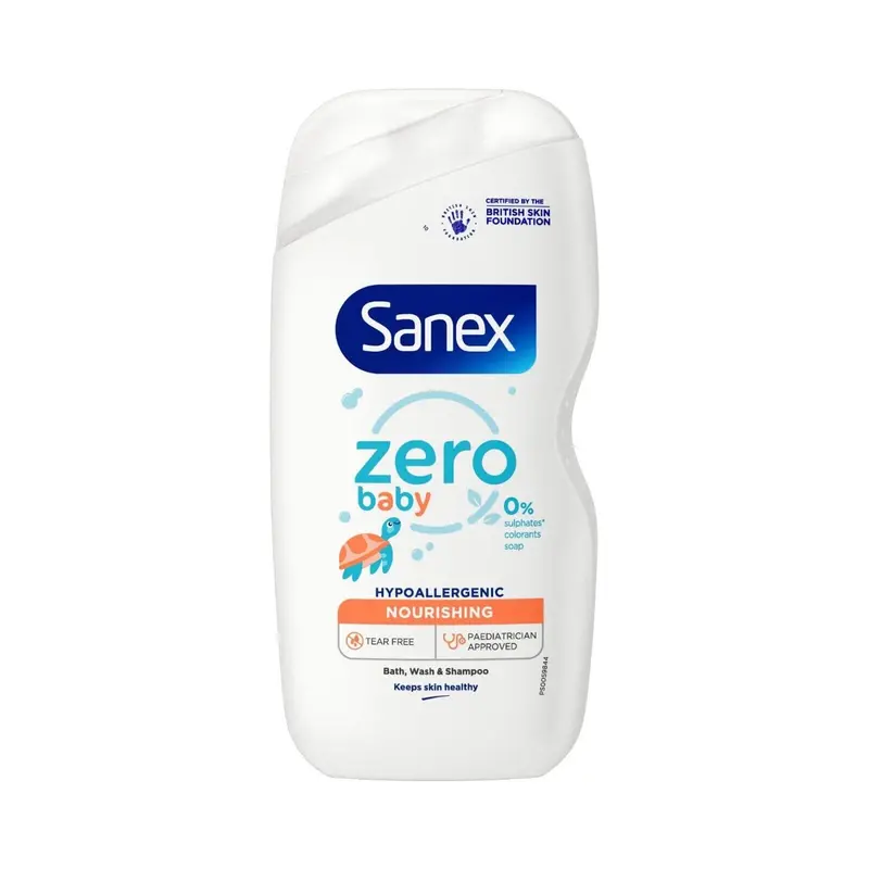 Sanex Baby Wash Zero% Baby Nourish 450Ml 1