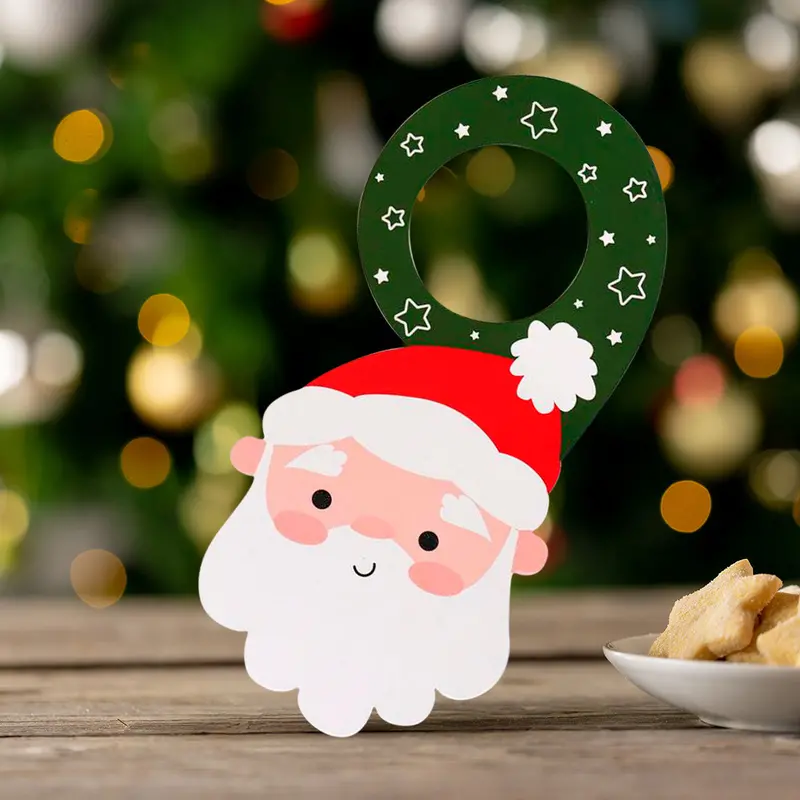Santa Claus, Adorno Para Manija De Puerta Navideño 2
