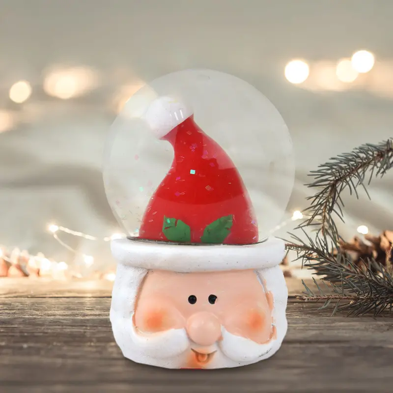 Santa Claus, Bola De Nieve De Cerámica Y Cristal 1