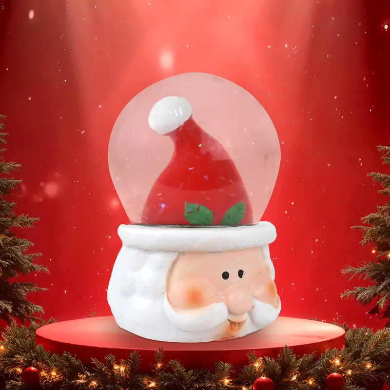 Santa Claus, Bola De Nieve De Cerámica Y Cristal 2