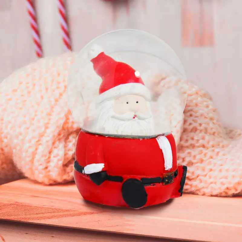 Santa Claus, Bola De Nieve De Cerámica Y Cristal Con Glitter 2