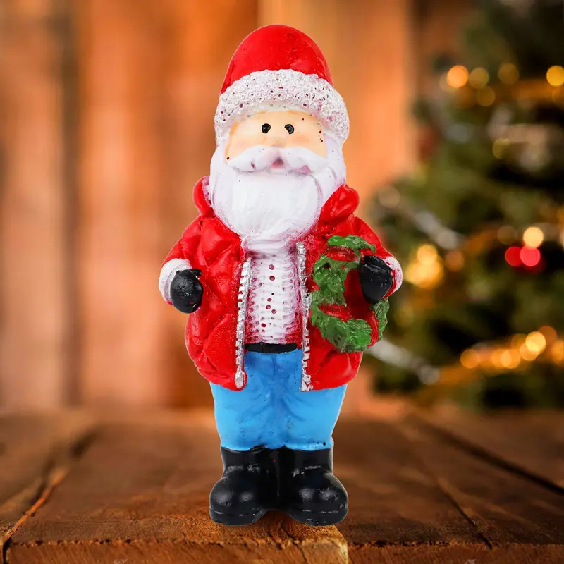 Santa Claus Con Corona, Figura Decorativa De Cerámica 1