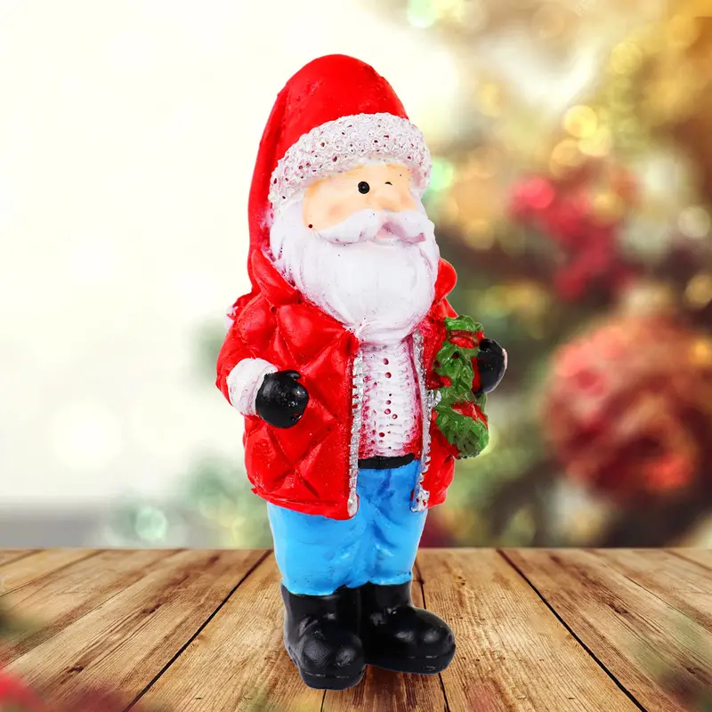 Santa Claus Con Corona, Figura Decorativa De Cerámica 2