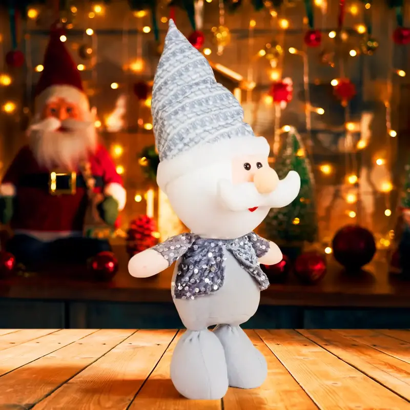Santa Claus De Peluche, 40 Cm, Color Gris 2