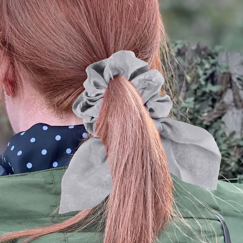 Scrunchie, Liga Para Cabello, Color Azul 2