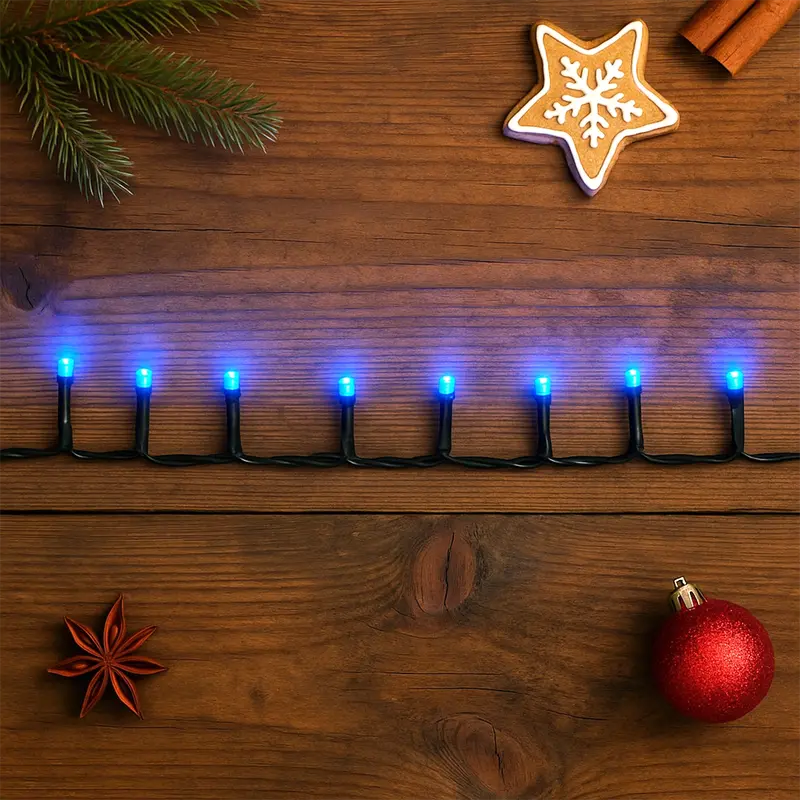Serie De Luces De Colores Navideñas, Cable Verde 1