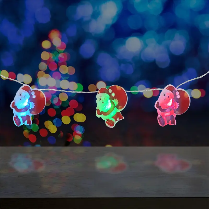 Serie De Luces Led Con Forma De Santa Claus 1