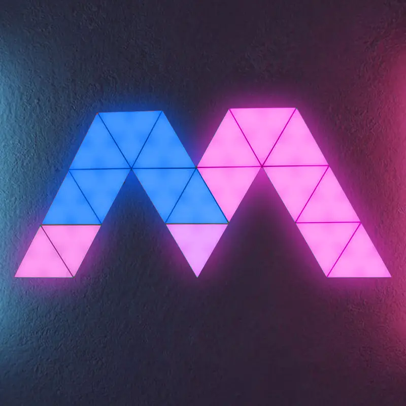 Set De 2 Luces Led Triangulares Multicolor, Trilite 1