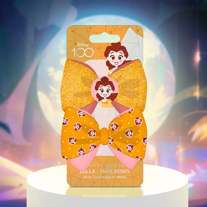Set De 2 Moños Para El Cabello "Bella", Edición Disney 100 1