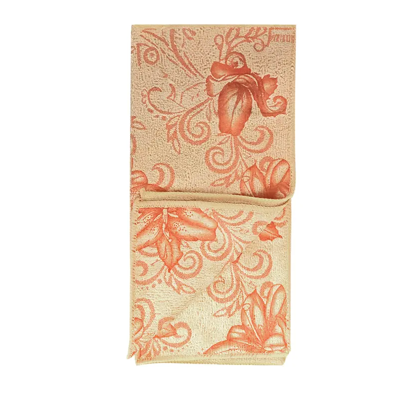 Set De 2 Trapos De Cocina, Diseño Flores, Color Amarillo 2