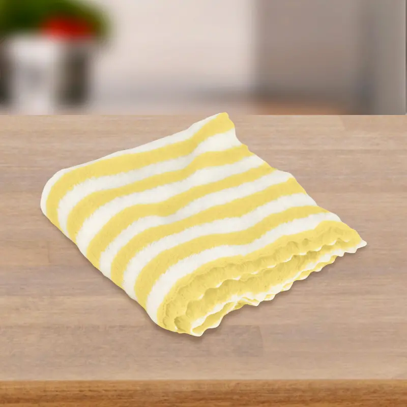 Set De 2 Trapos De Microfibra Color Amarillo Con Blanco 1