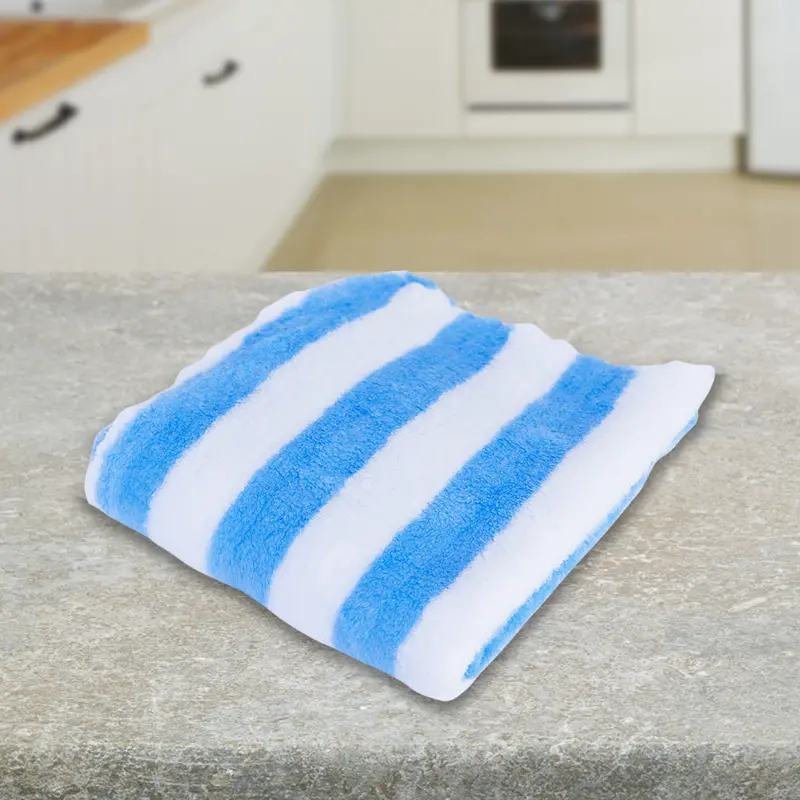 Set De 2 Trapos De Microfibra Color Azul Con Blanco, 30X30cm 1