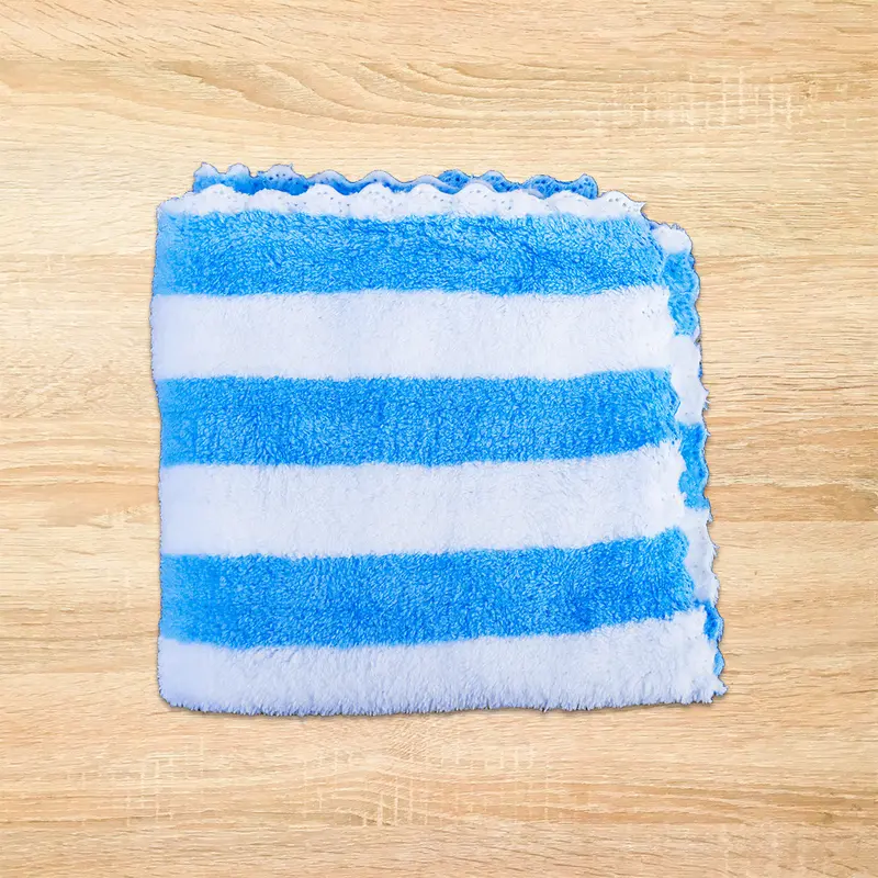 Set De 2 Trapos De Microfibra Color Azul Con Blanco, 30X30cm 2
