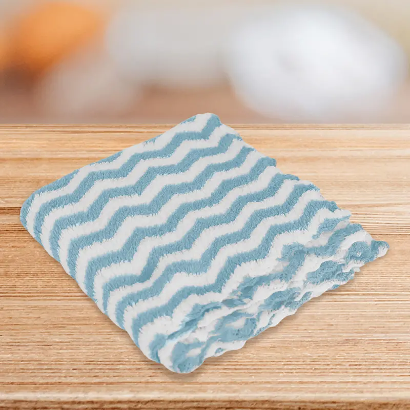 Set De 2 Trapos De Microfibra Color Azul Menta Con Blanco, 30X30cm 1