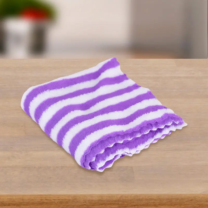 Set De 2 Trapos De Microfibra Color Morado Con Blanco 1