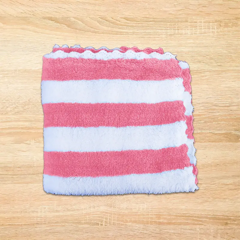 Set De 2 Trapos De Microfibra Color Rosa Con Blanco, 30X30cm 2