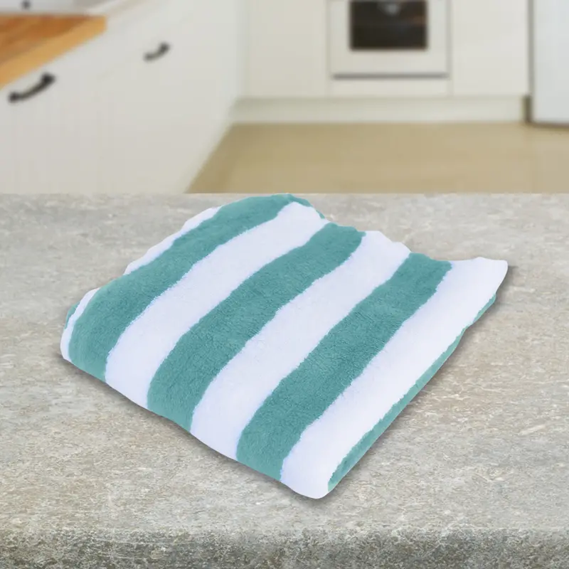 Set De 2 Trapos De Microfibra Color Verde Con Blanco, 30X30cm 1