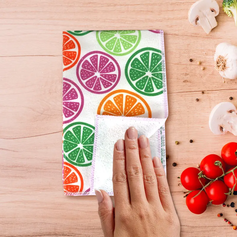 Set De 2 Trapos De Microfibra Con Diseño De Limones 1