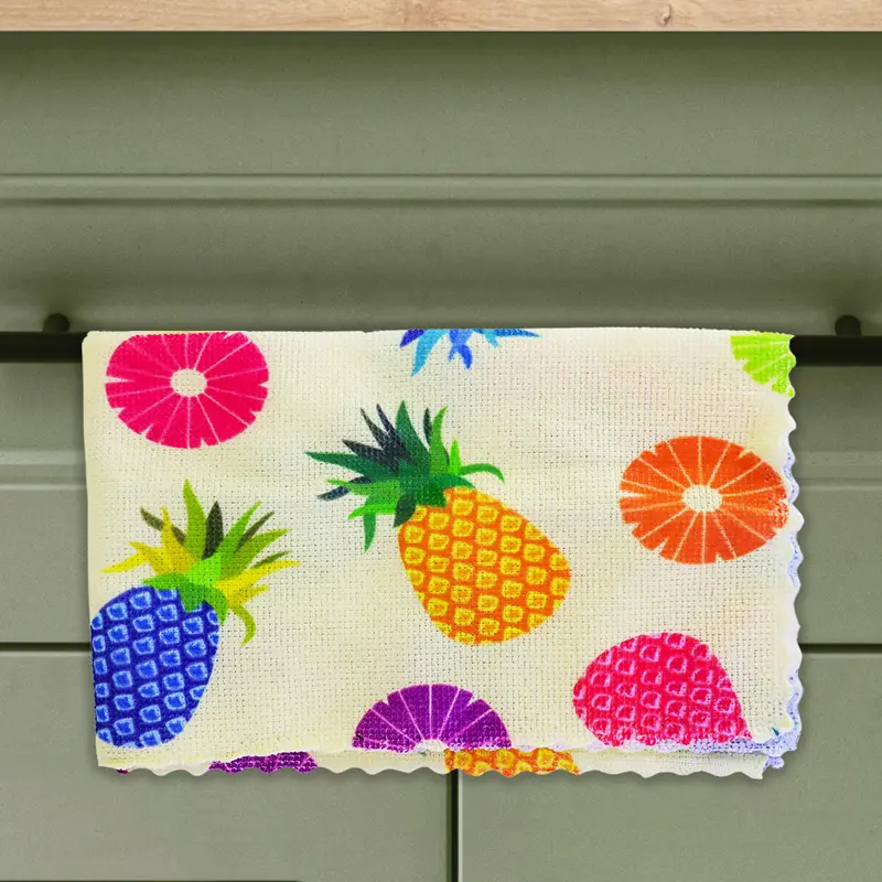 Set De 2 Trapos De Microfibra Con Diseño De Piña, 30X30cm 2