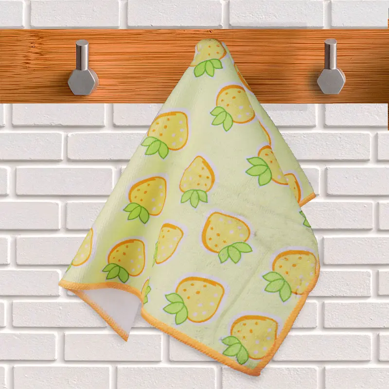 Set De 2 Trapos De Microfibra, Diseño Fresas 1