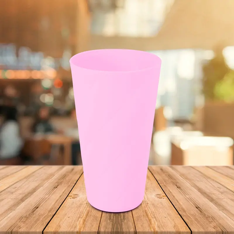 Set De 2 Vasos De Plástico, Color Rosa, 550 Ml 1