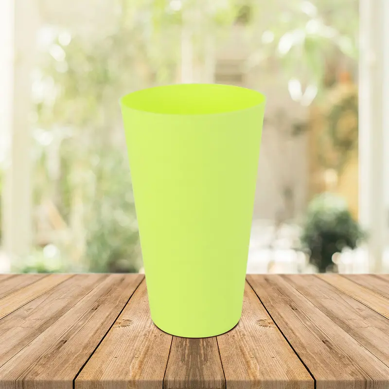 Set De 2 Vasos De Plástico, Color Verde, 550 Ml 1
