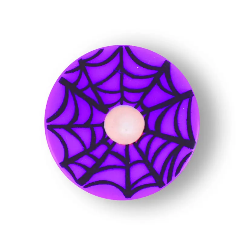 Set De 2 Velas Color Morado Con Estampado De Telaraña 2