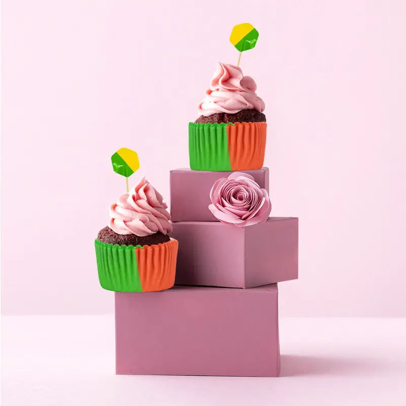 Set De 20 Capacillos Arcoiris Para Cupcakes 1