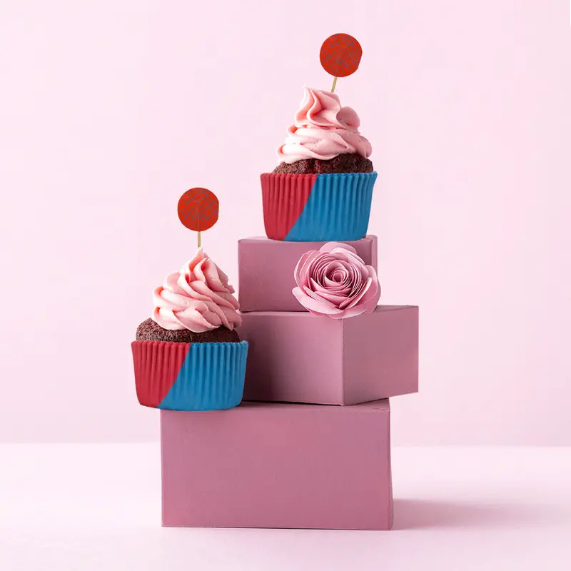 Set De 20 Capacillos Arcoiris Para Cupcakes 1