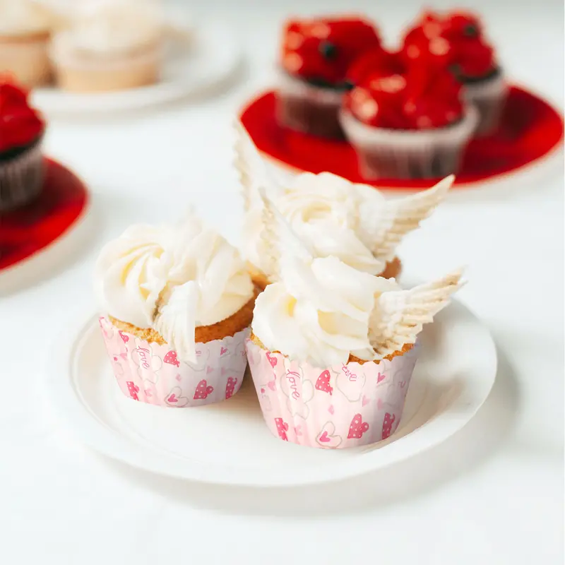 Set De 20 Capacillos Para Cupcakes Love 1