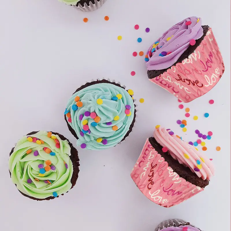 Set De 20 Capacillos Para Cupcakes Love Color Rosa 1