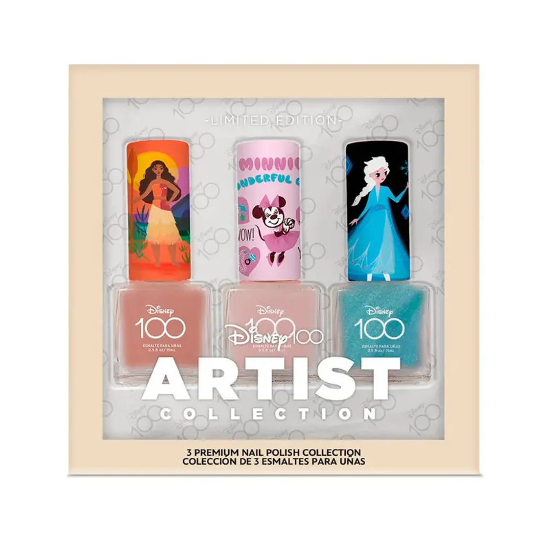 Set De 3 Esmaltes De Uñas De Alta Duración, Disney 100 2