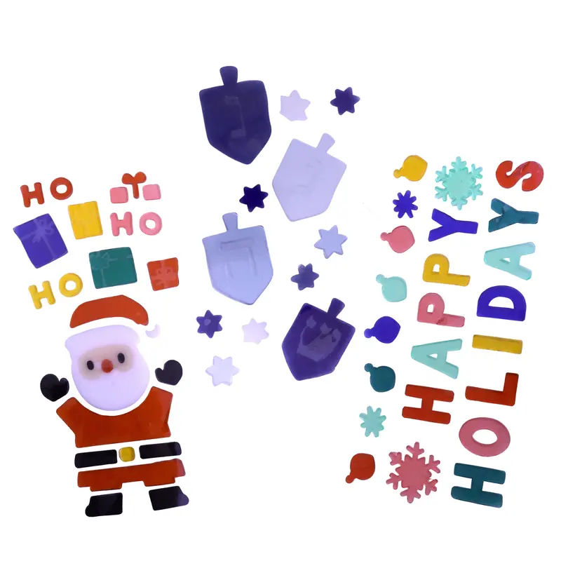 Set De 3 Hojas Con Stickers Navideños 2