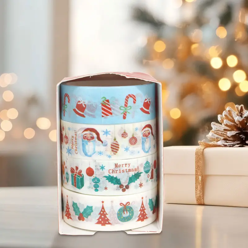 Set De 4 Cintas Adhesivas Decorativas De Navidad 2