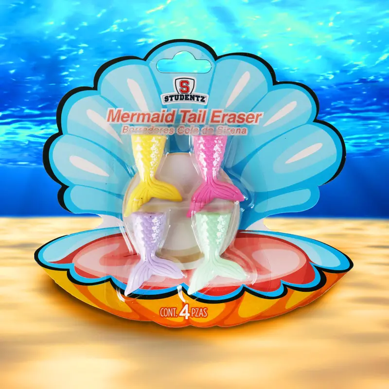Set De 4 Gomas, Cola De Sirena 2