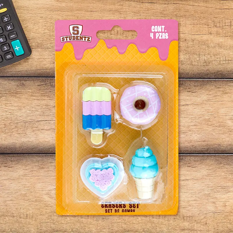 Set De 4 Gomas En Forma De Postres 1