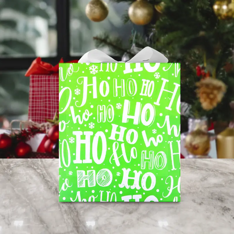 Set De 4 Manteles Individuales Con Diseño De Navidad Color Verde 1