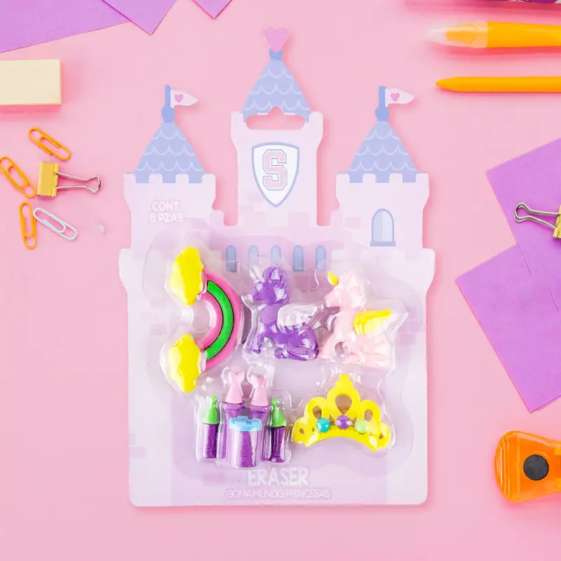 Set De 5 Gomas, Mundo De Princesa 1