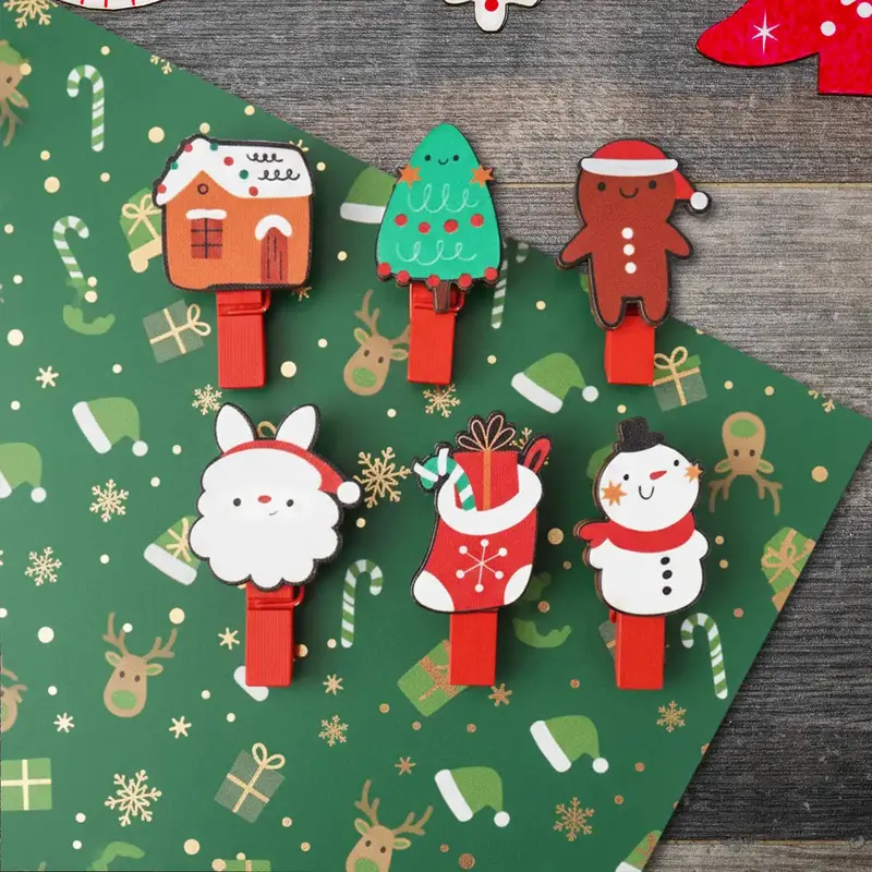 Set De 6 Clips, Personajes Navideños 1
