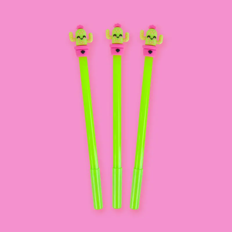 Set De Bolã­Grafos De Cactus, 3 Piezas, Color Verde 1