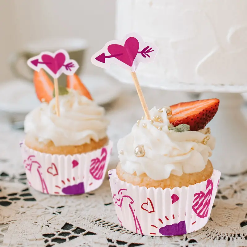 Set De Capacillos Y Palillos Decorativos Para San Valentín, 48 Piezas 1