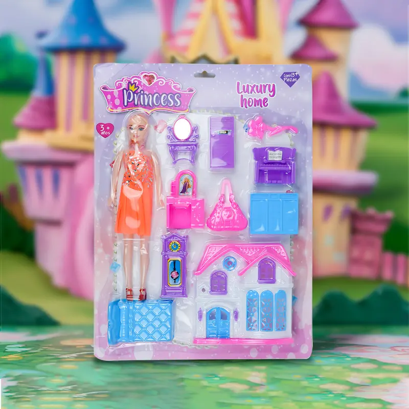 Set De Casa De Muñecas, Color Rosa 1
