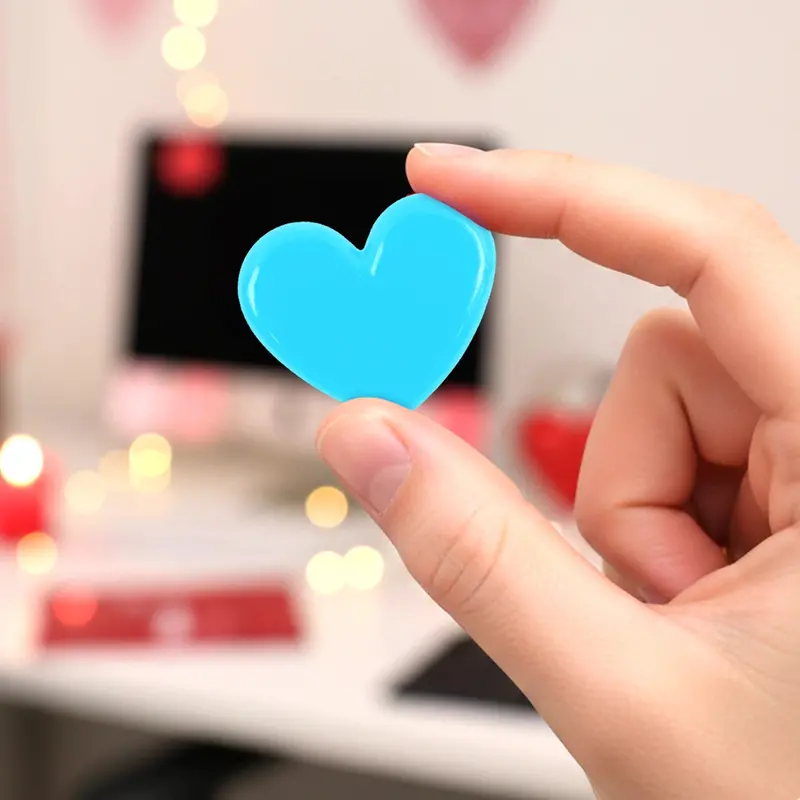 Set De Clips, Corazones, Color Azul 1